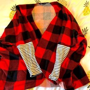 Buffalo plaid cardigan